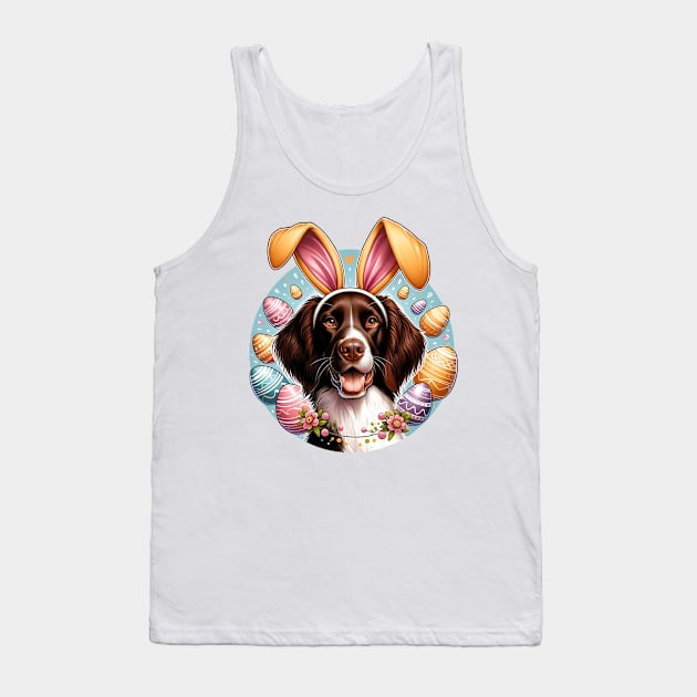 Small Munsterlander Pointer Celebrates Easter with Bunny Ears Tank Top by ArtRUs